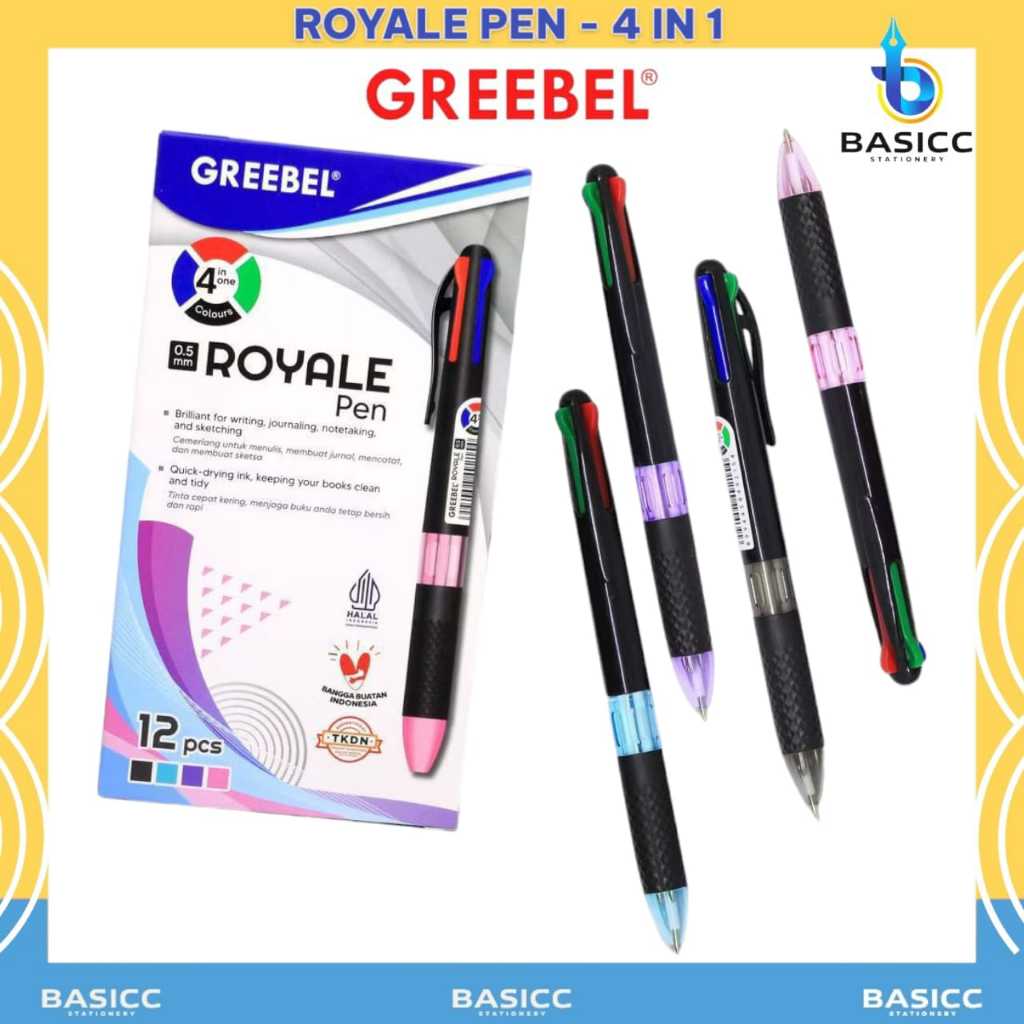 

Greebel Pulpen 0.5 mm Ballpen Royale 4 in 1 | @ 1 Pen