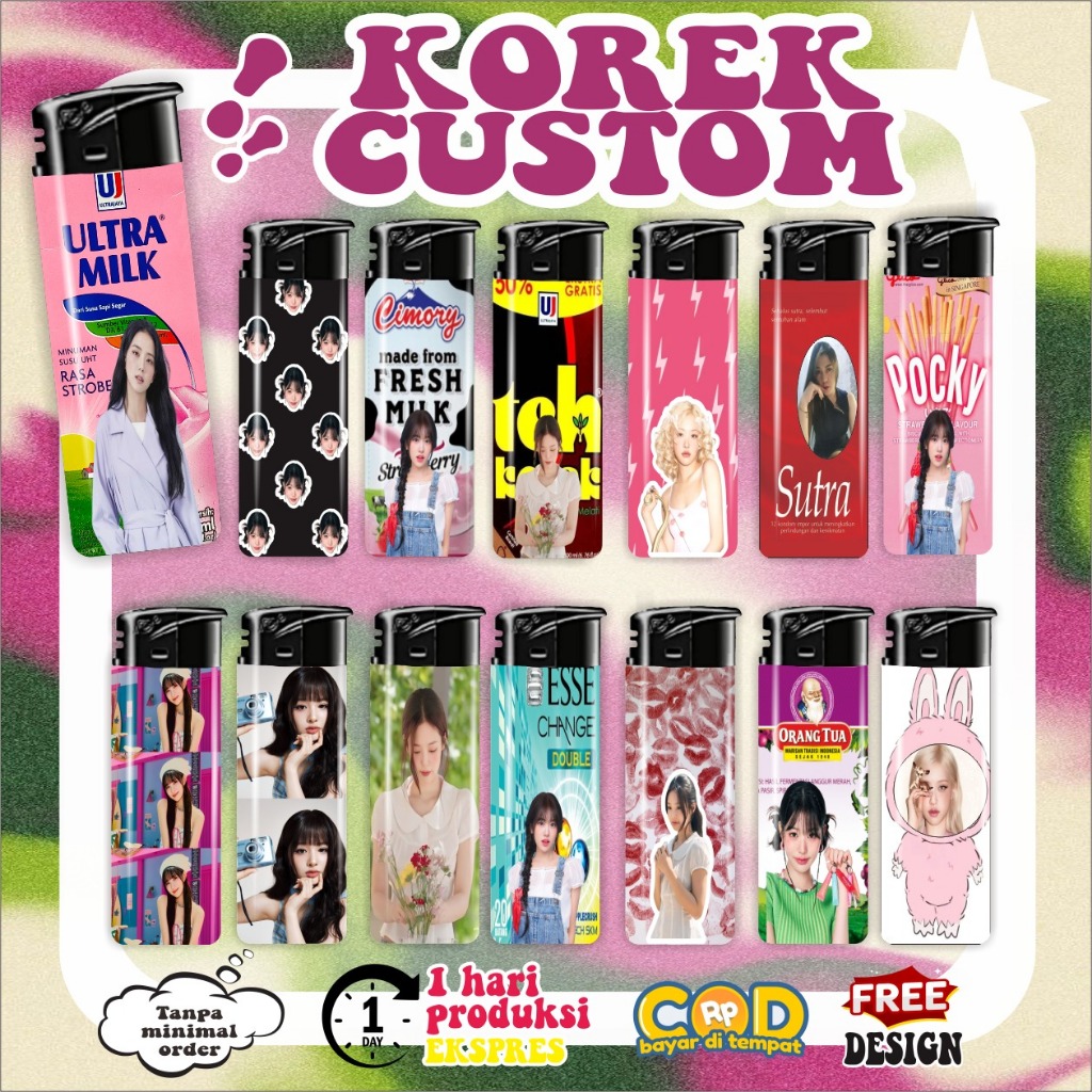 Korek Api Custom Foto & Nama TERMURAH | KOREK CUSTOM FOTO BANYAK TEMA