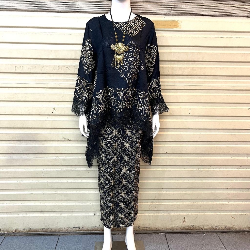 Setelan Blouse Batik Viscos Lace/Setelan Wanita Batik Viscose/Blouse Lace
