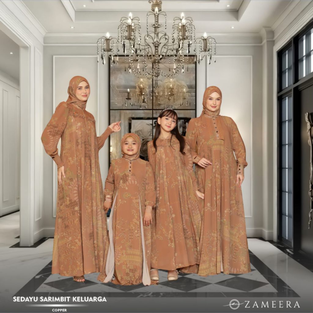 Sedayu Family set 2026 by zameera, gamis set keluarga by zameera