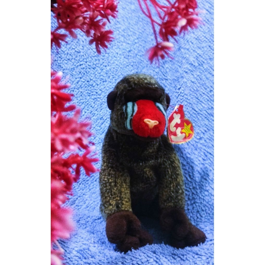 Boneka monyet idung merah brand original TY bulir