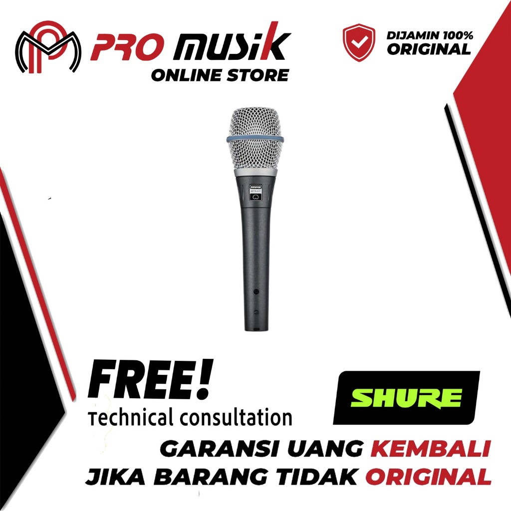 SHURE Mic Condenser Beta 87C Cardioid Condenser - Original Garansi Resmi