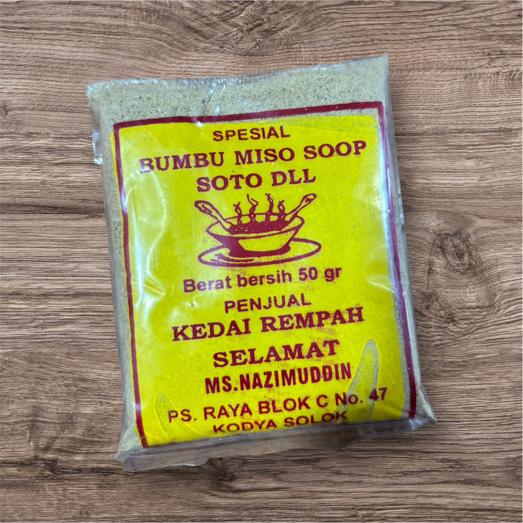 

Bumbu miso sup soto 50gr
