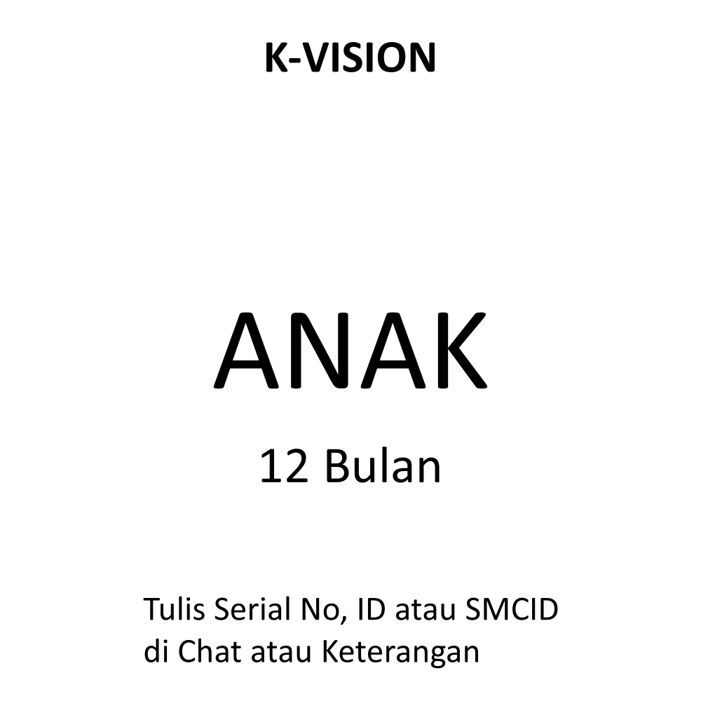 K-VISION PAKET ANAK 12 BULAN