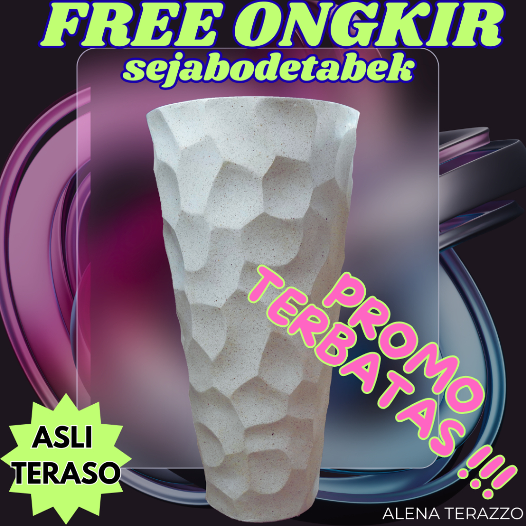 WASTAFEL TERAZZO PORTABLE MINIMALIS UNIK TIPE SARANG MADU