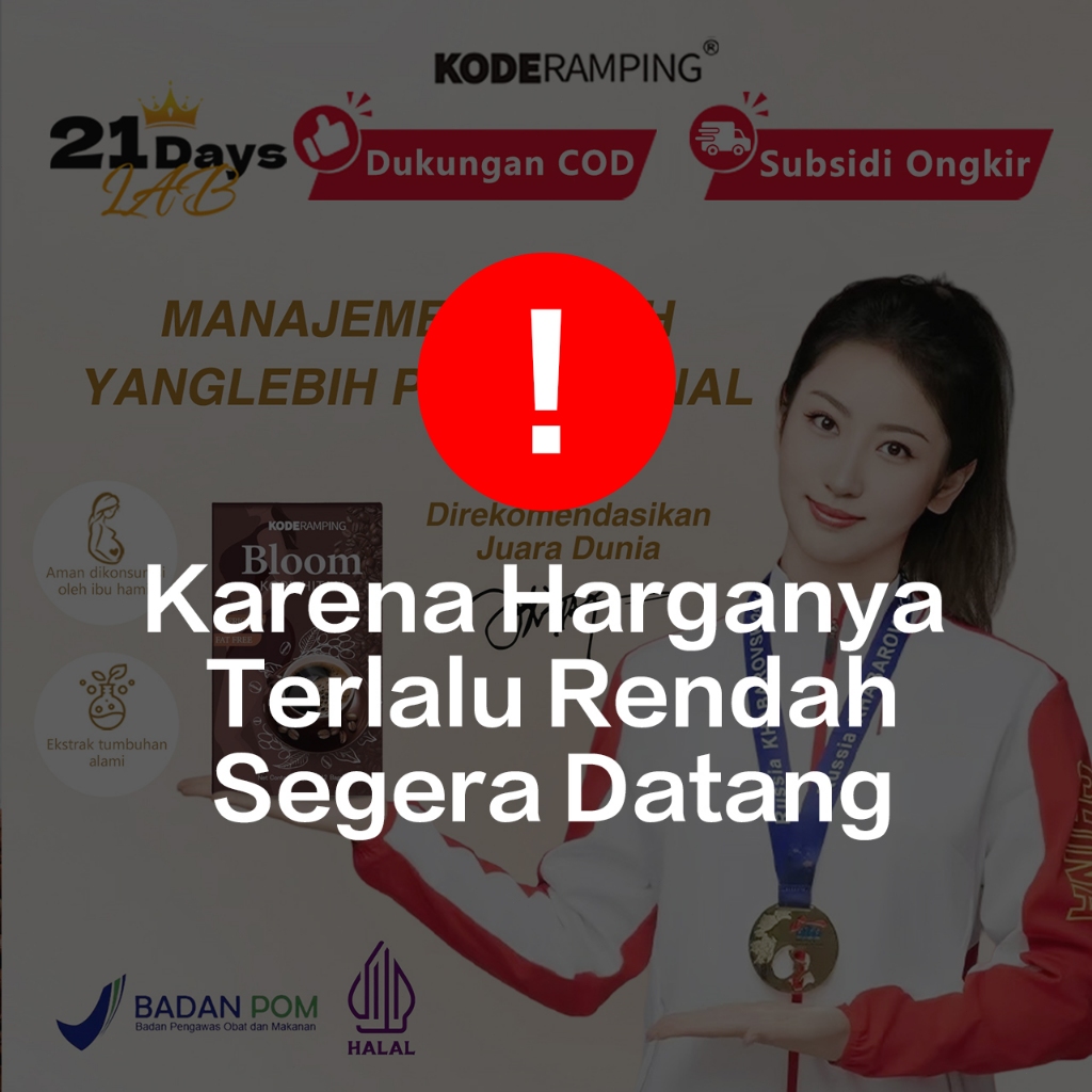 

KODERAMPING 21Days Coffee Americano-Bloom Kopi Hitam Arabika(12Sachet/Box) Halal