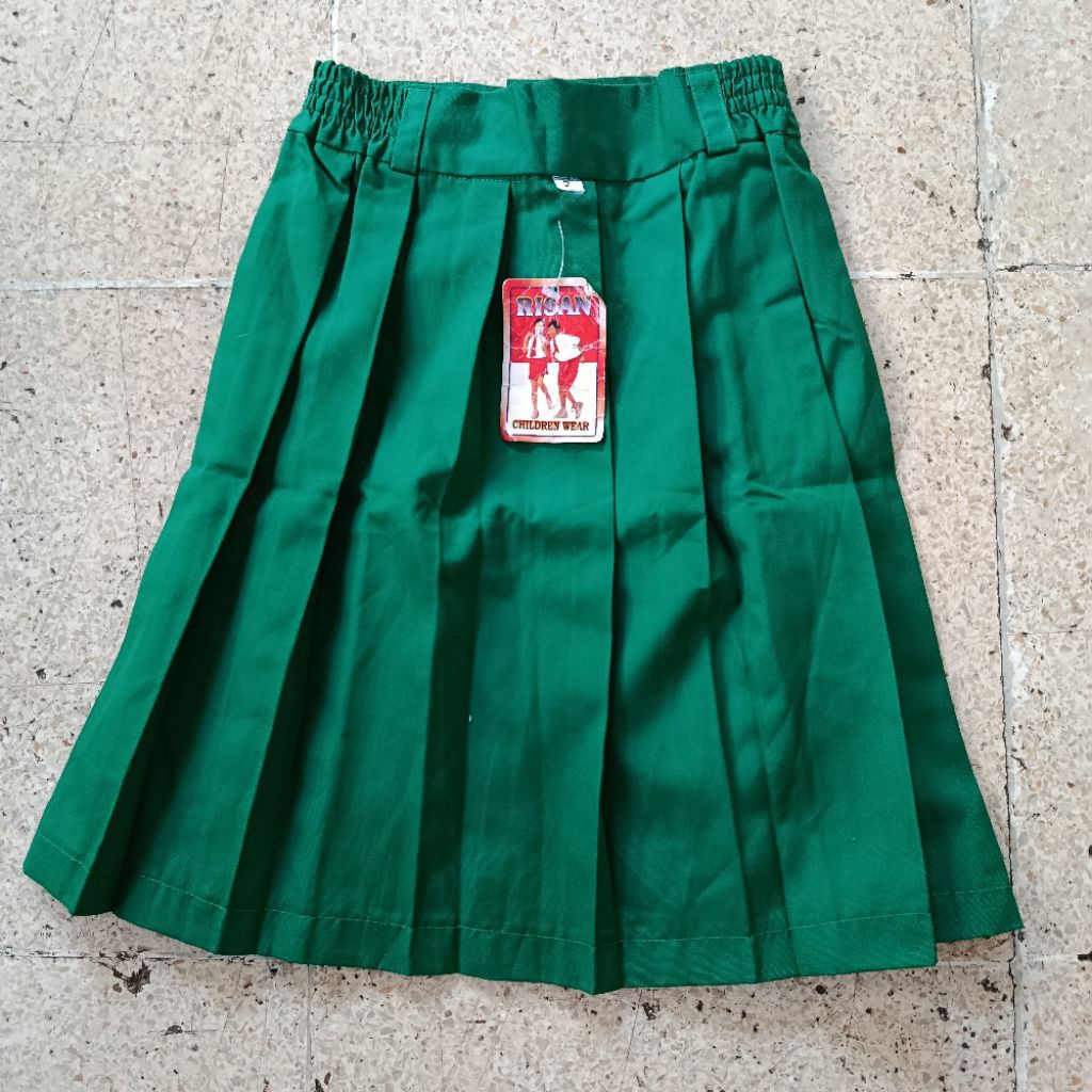 BARU bukan bekas/rok rempel hijau sekolah/bus12