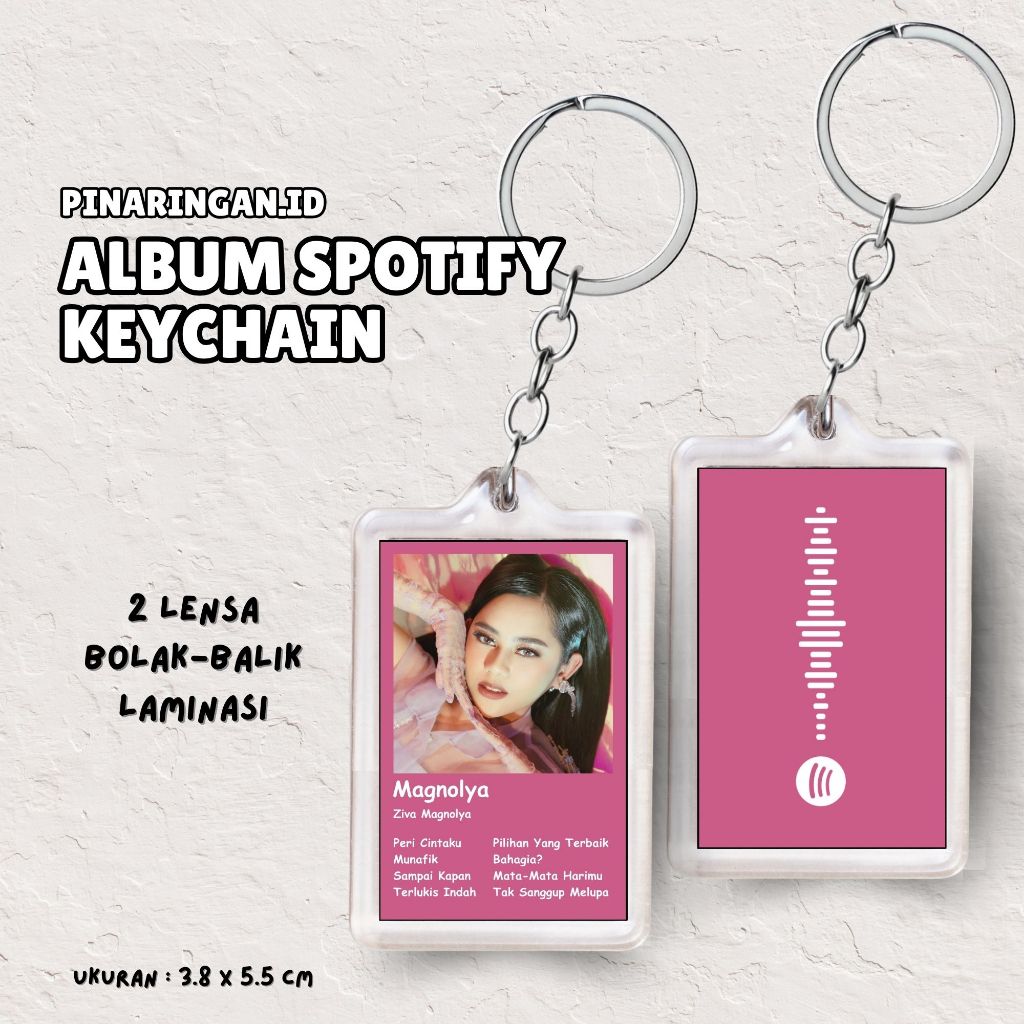 (Ziva Magnolya) GANCI ACRYLIC SPOTIFY ALBUM BISA DI SCAN DI SPOTIFY FULL LAMINASI GLOSSY