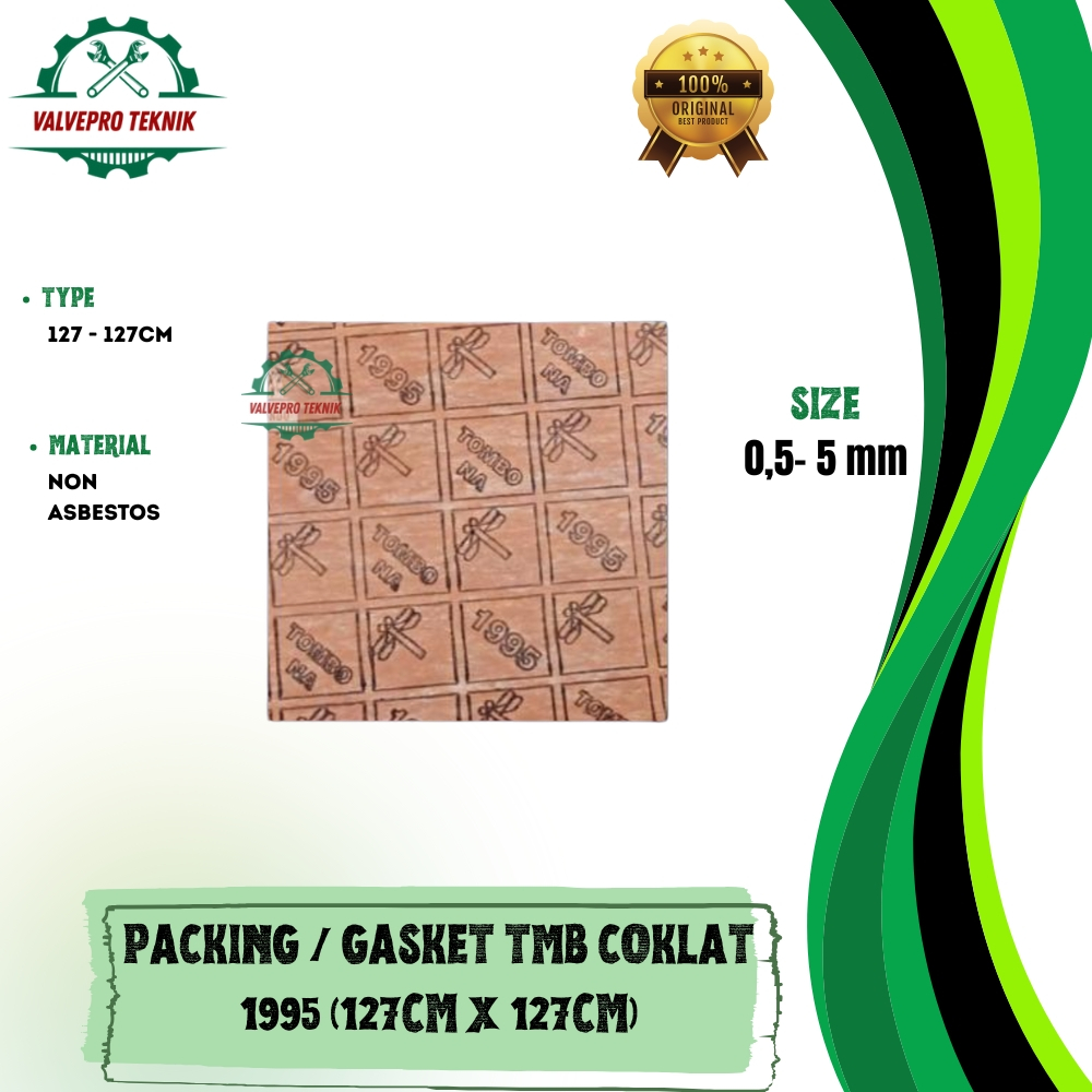 PACKING / GASKET TOMBO COKLAT 1995 TEBAL 2 MM (127CM x 127CM) ORIGINAL