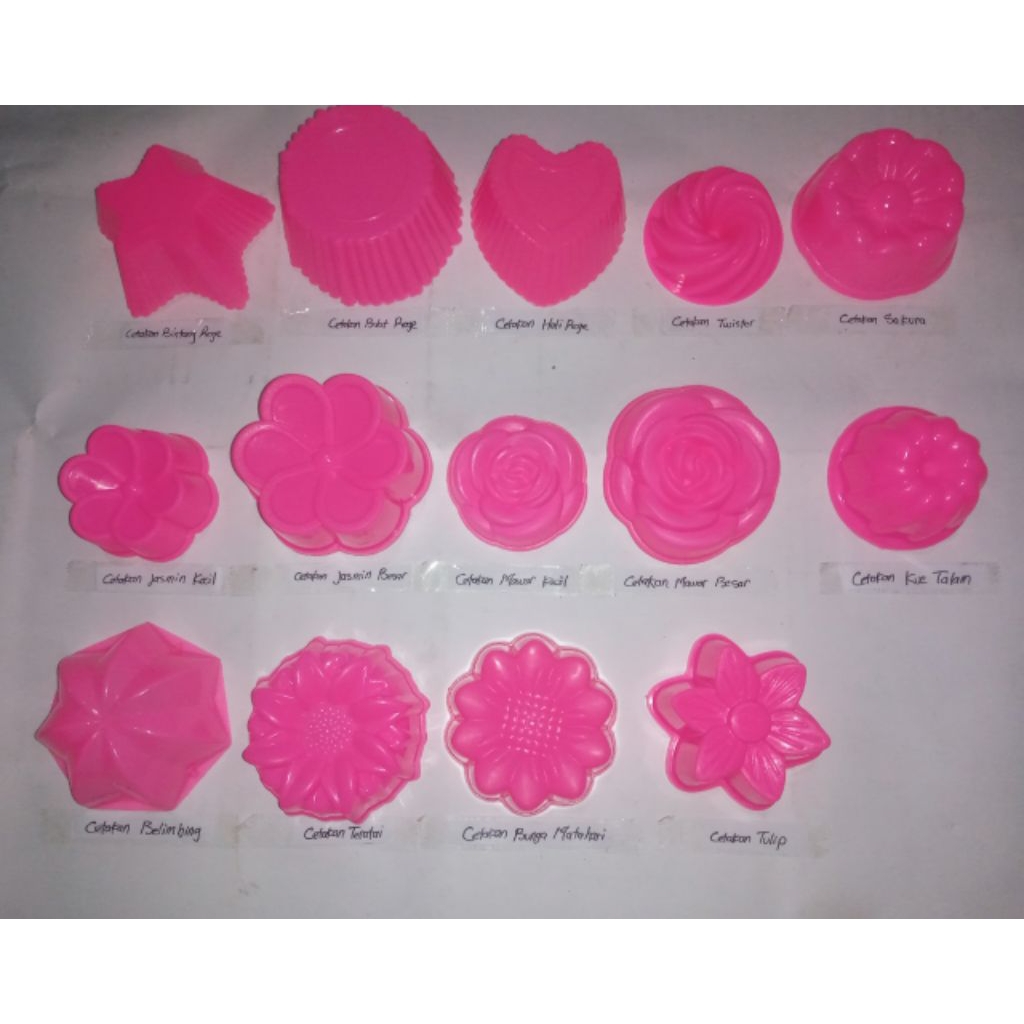 Cetakan plastik/cetakan kue motif (kue kukus,puding,agar-agar,coklat Twister)