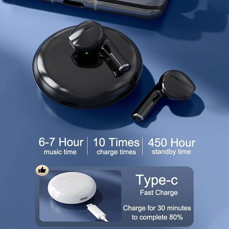 IC ENTITY TWS Bluetooth Headset Pro 6 with HiFi Stereo Microphone - Sports Waterproof Earbuds