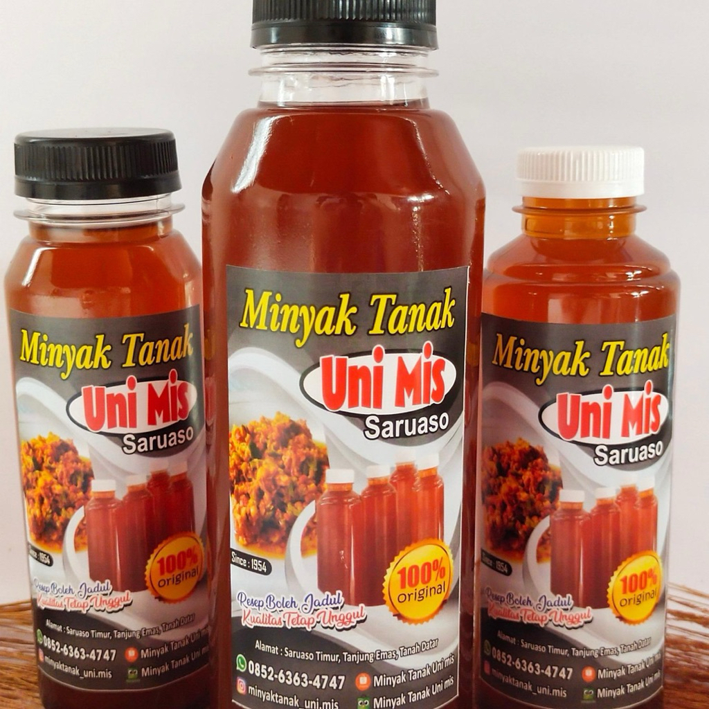 

Minyak Tanak Uni Mis Saruaso Tanah Datar(1 liter/1Kg)