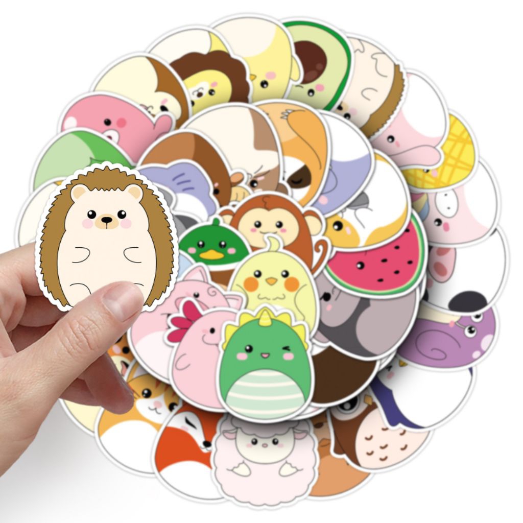 

[50 Pcs] DECO STICKER | STICKER DIY | JURNAL AESTHETIC [DS-207] Animasi Karakter Cartoon Sticker Koper, HP Laptop Tumbler Komputer