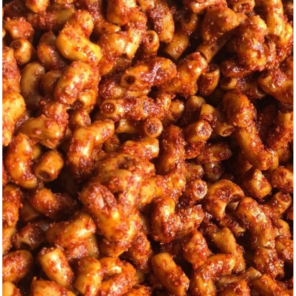 

MAKARONI BANTET Kriuk Kemasan 500gr || The-The Yeun Snack Bandung || Extra Daun Jeruk + Bumbu Kacang || Bumbu Melimpah