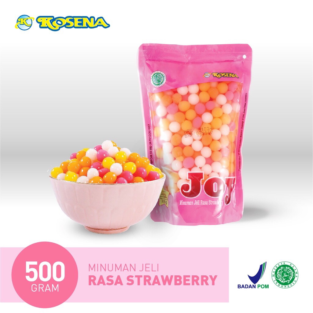 

JELLY BULAT BESAR RASA STROBERI 500GR | JELLY MIX WARNA