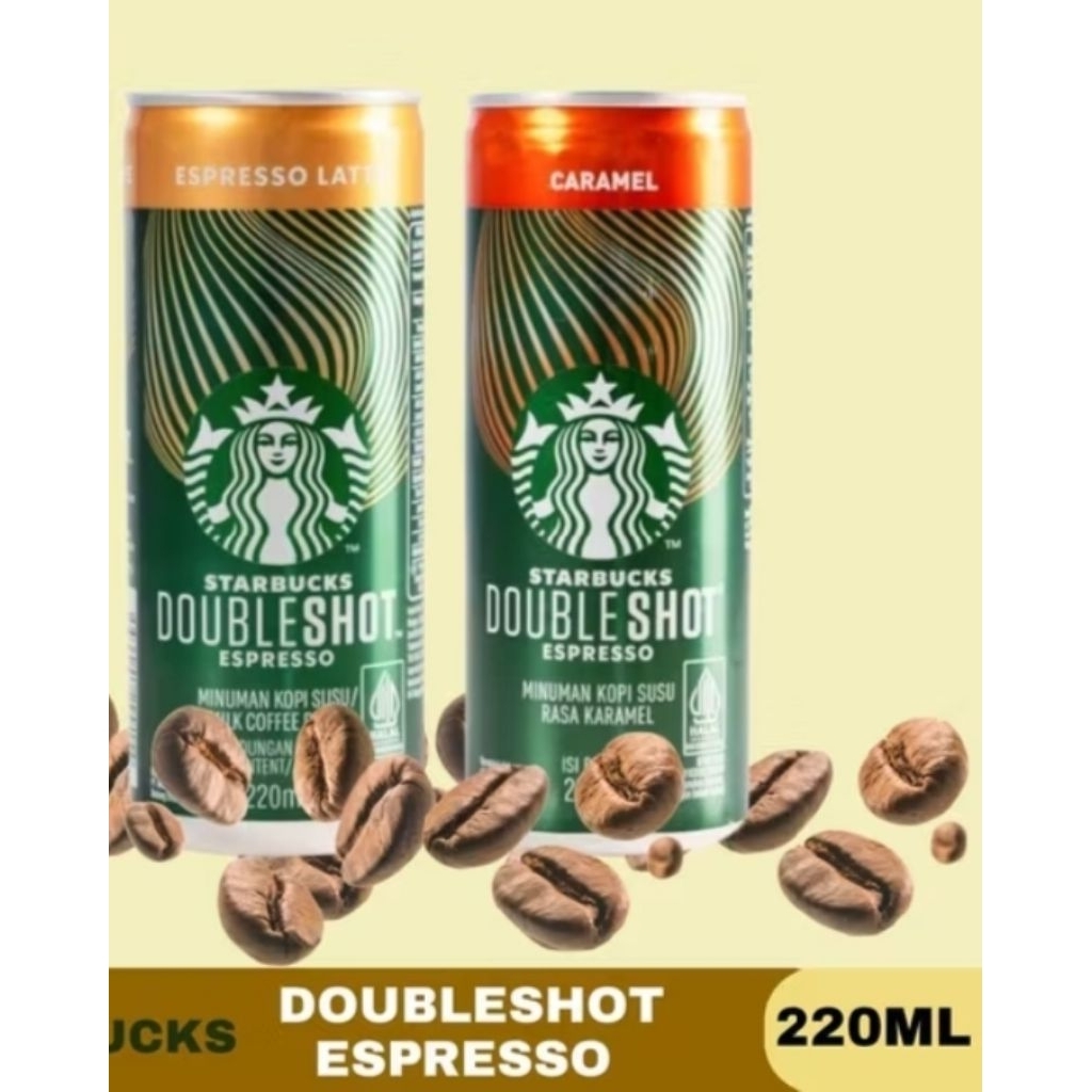 

Starbuck kaleng double shoot caramel & espresso latte 220 ml
