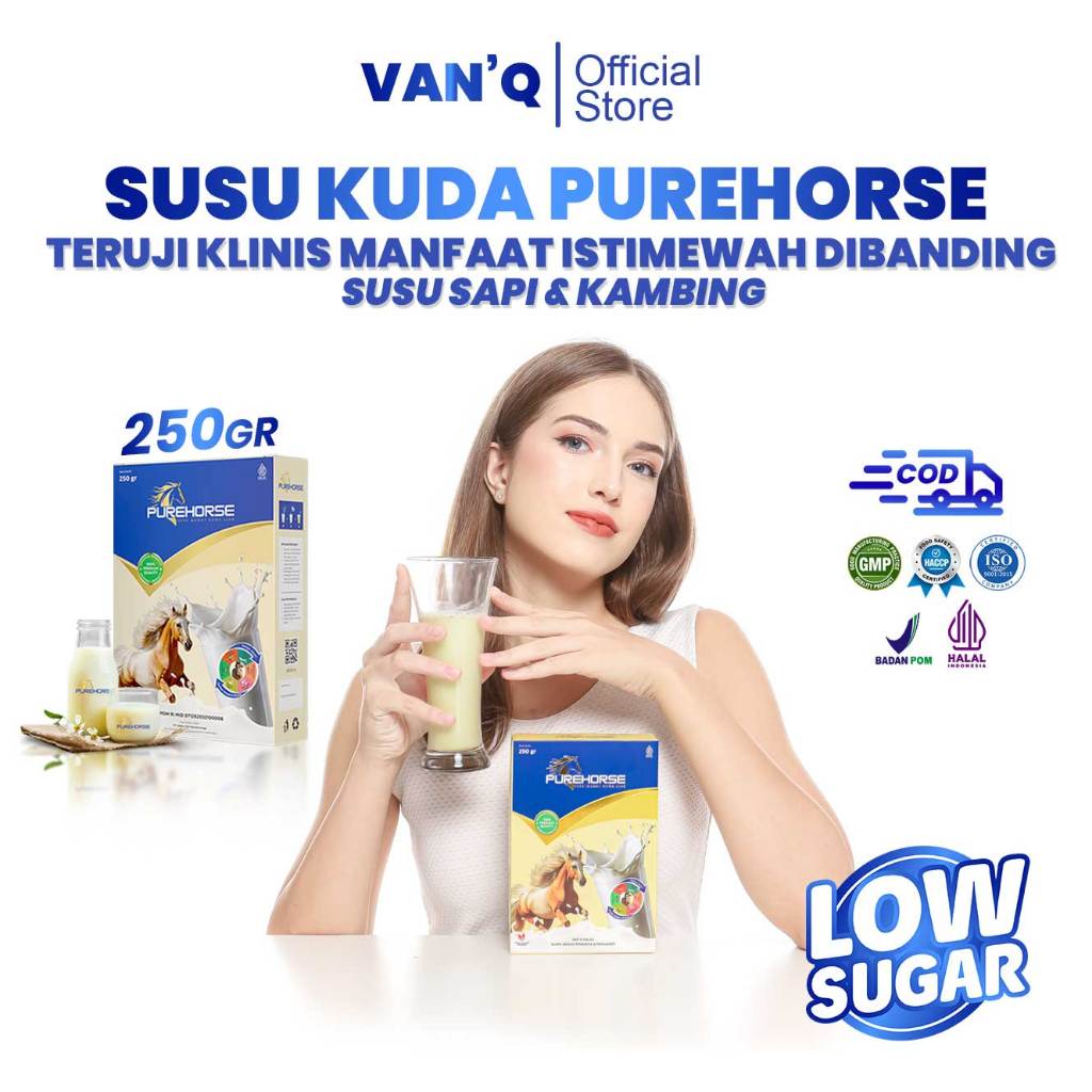 

Susu Kuda Liar Purehorse Atasi Nyeri Sendi & Tulang | 250 Gram | Paket 1 Box
