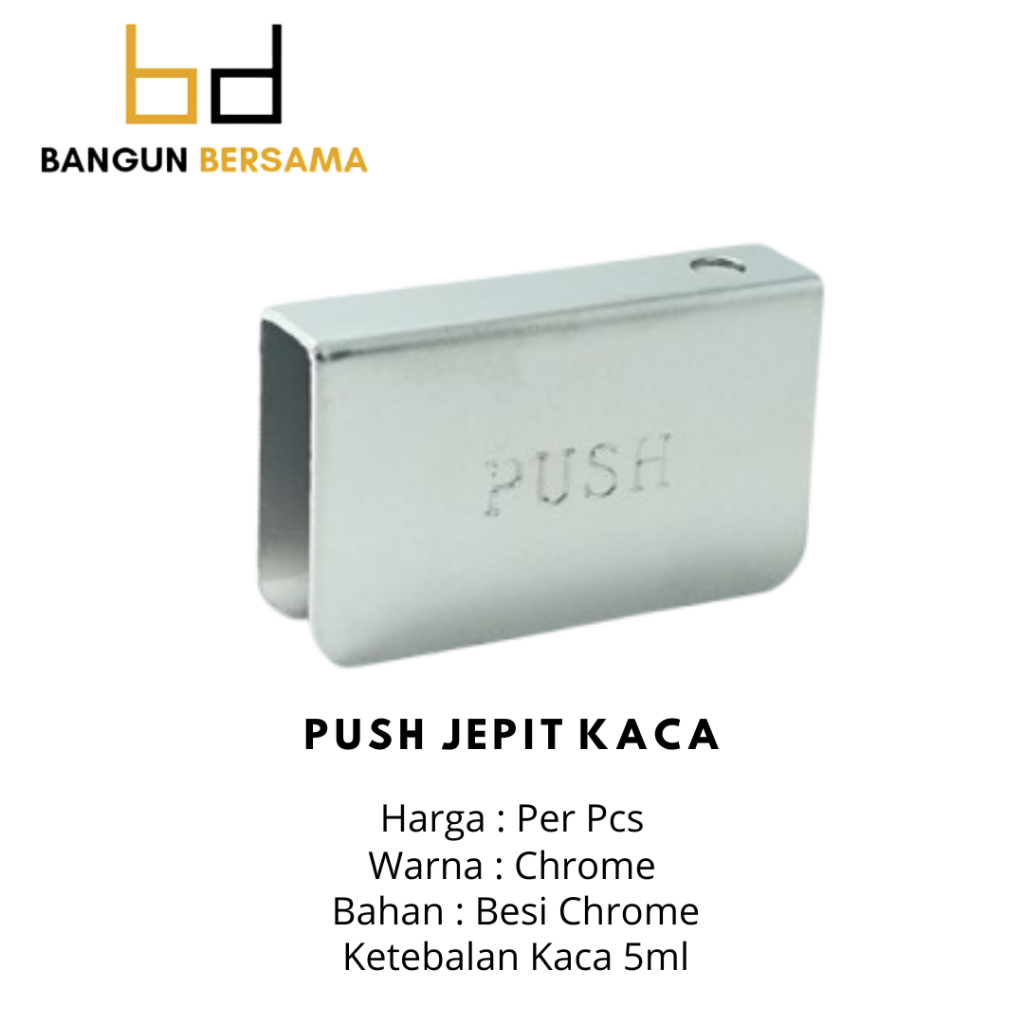 Push Open Magnet Singel dan Double Engsel Jepit Kaca
