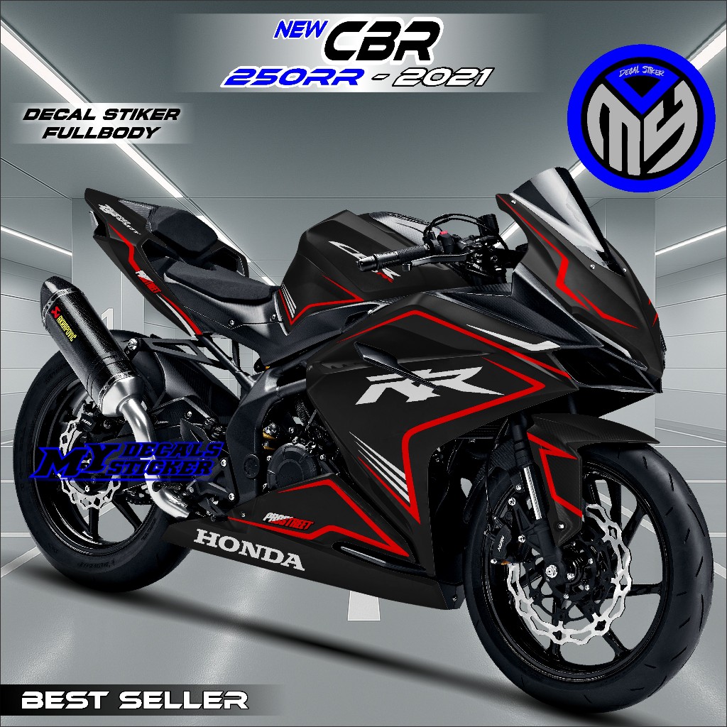 Decal CBR 250 Terbaru Decal Stiker Fullbody Honda CBR 250R Stiker Motor Cbr 250rr Hitam List polosan