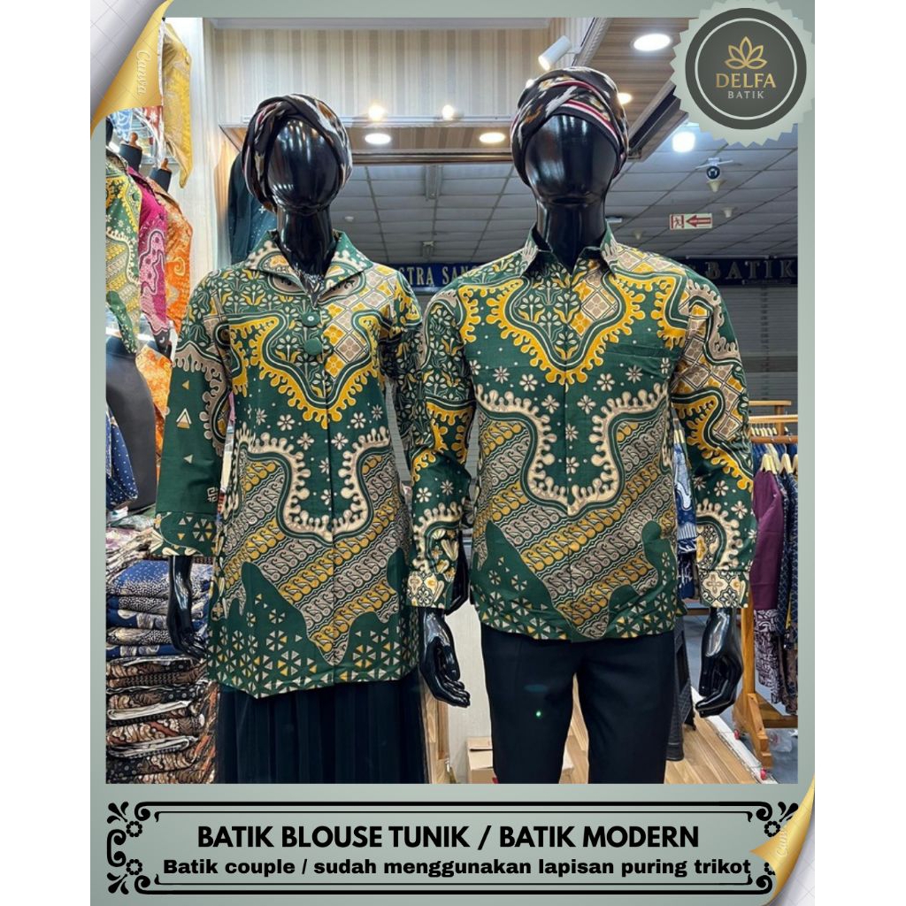 batik wanita modern elegan | batik pria modren elegan | Set batik couple lengan panjang | batik baha