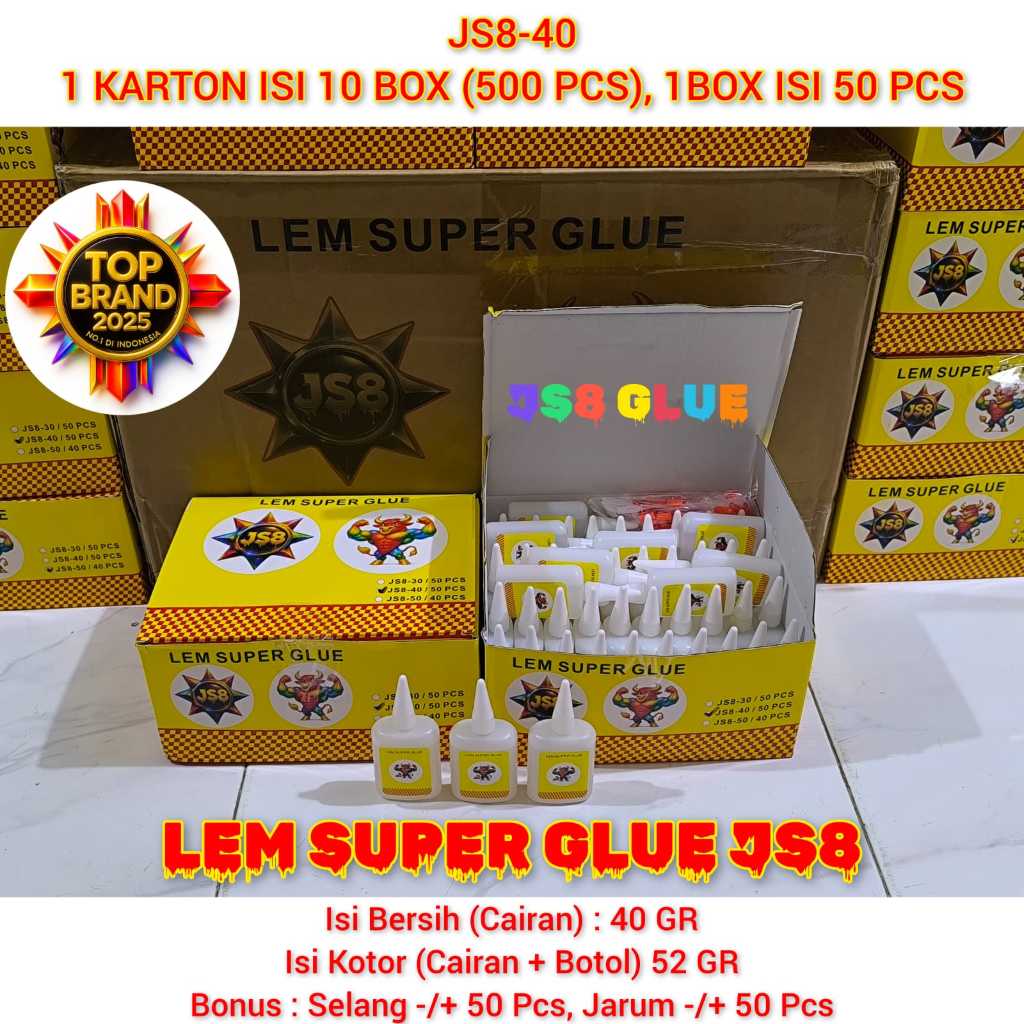 

JS8 GLUE ETERNITY LEM KOREA SUPER JUMBO TIKUS JS8 BANTENG 40GR