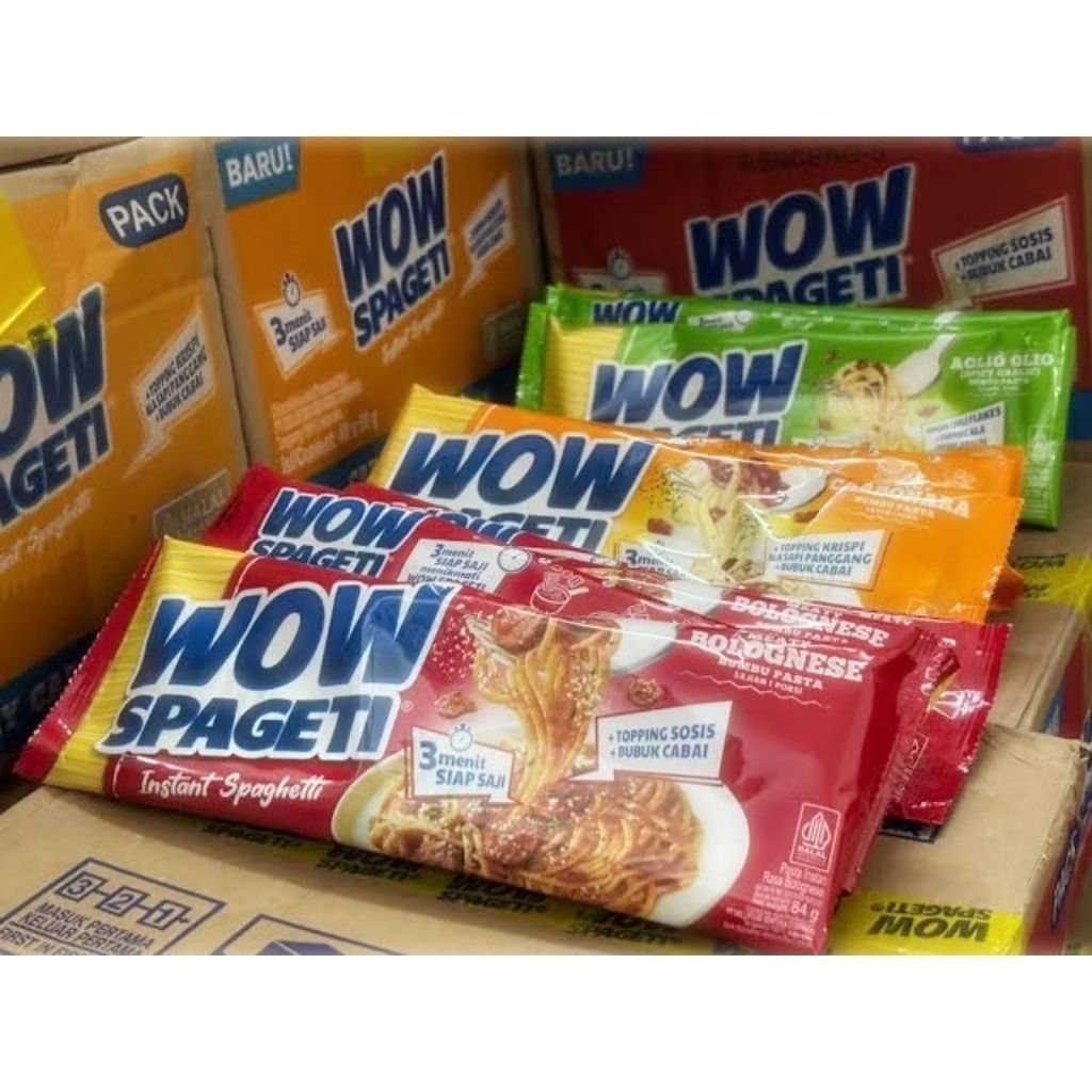 

SPAGETTI instant spaghetti aglio olio carbonara 88g bolognese 84g Renceng 3 Varian HARGA PROMO