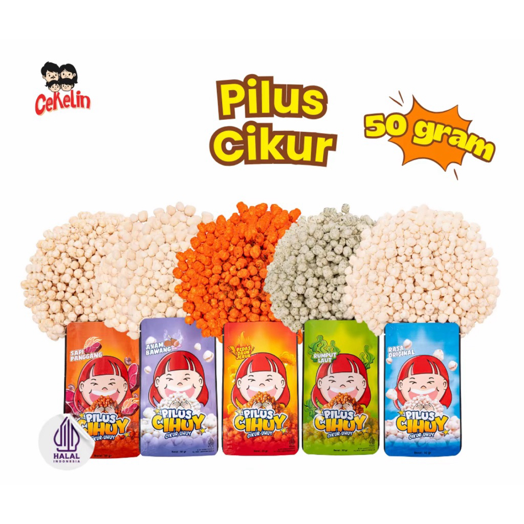 

CEKELIN Cemilan Pilus Cikur isi 50gr
