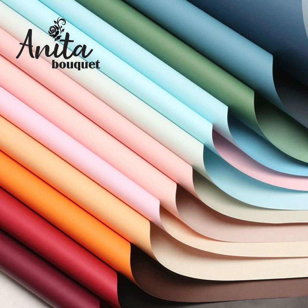 

A07 [20Lembar] CELLOPHANE BICOLOR-Kertas Bunga Buket Florist Cellophane BOLAK BALIK/ BICOLOR Wrapping Paper All New Full Color