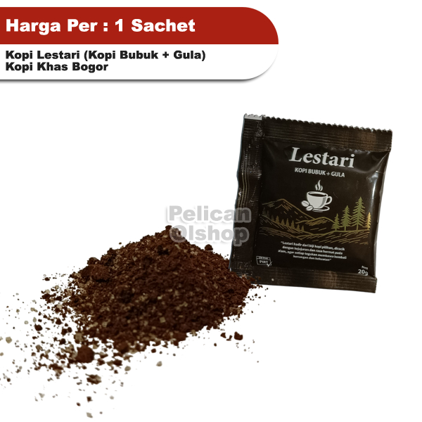 

Kopi Lestari Kemasan Sachet Harga Satuan 1 Pcs Kopi Khas Bogor