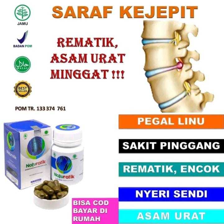 Naturatik - Mengobati Penyakit Rematik Obat Sakit Pinggang Bokong Nyeri Sendi pada Lutut