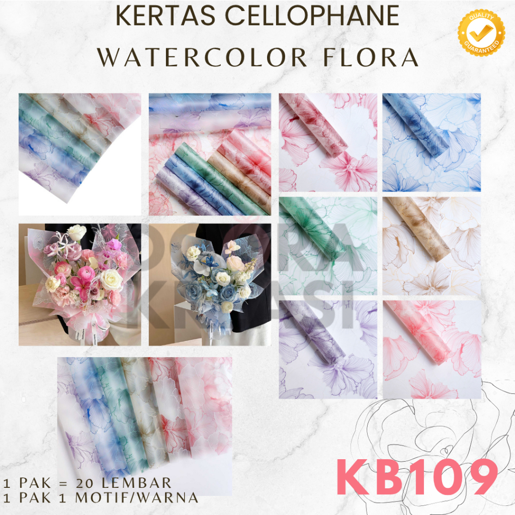 

Kertas Cellophane Buket Bunga Watercolor Flora [Ecer]