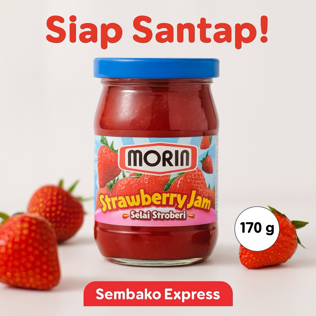 

Morin Strawberry Jam 170g – Selai Stroberi Lezat