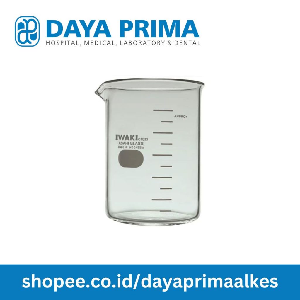 Beaker Glass Low Form Iwaki 5000ml / Gelas ukur / Gelas Kimia