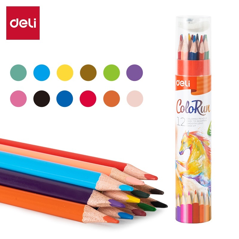 

Deli Pensil Warna 12 Warna dengan Bonus Rautan Pensil pada box EC00307