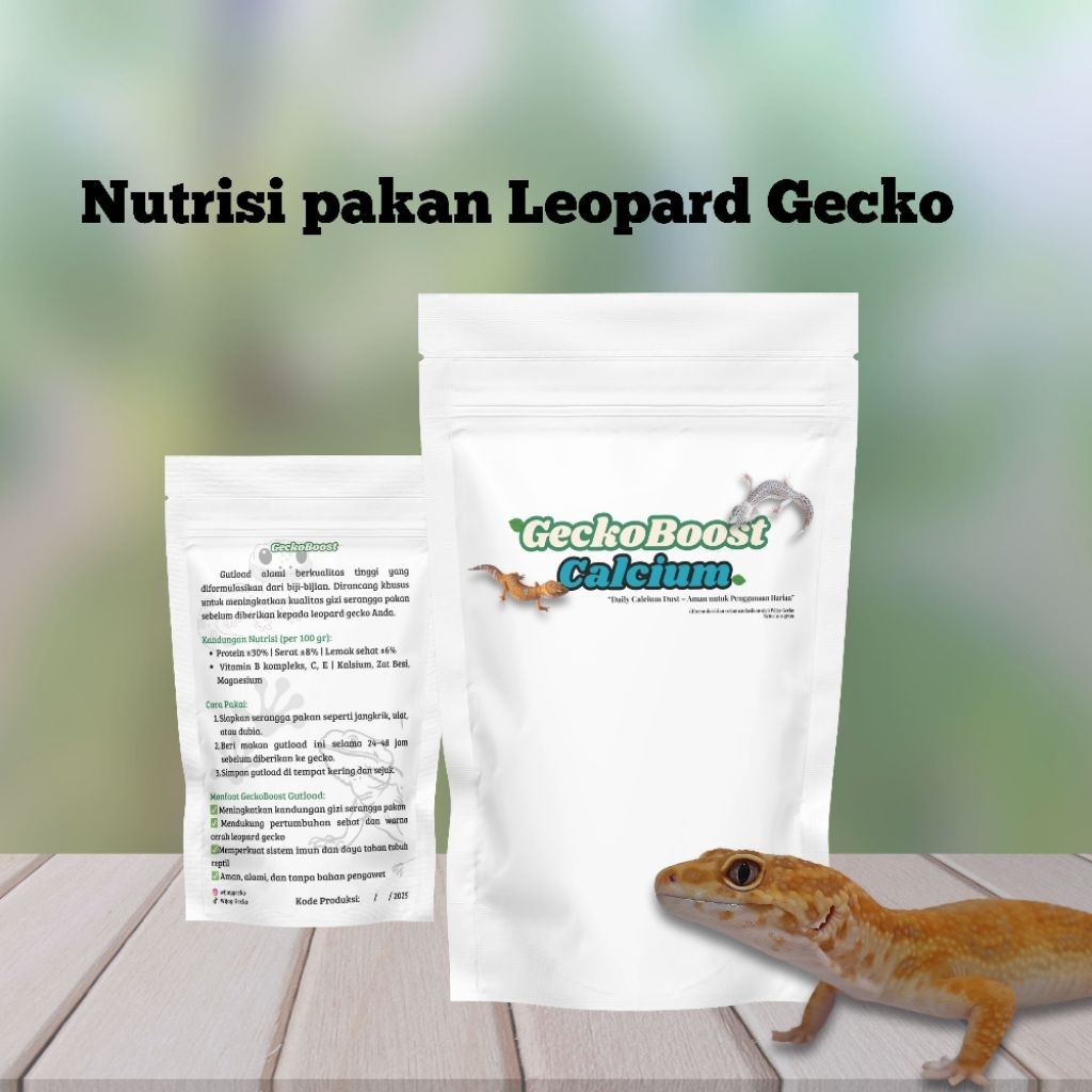 GeckoBoost Calcium – Suplemen Kalsium Harian Leopard Gecko / Reptil