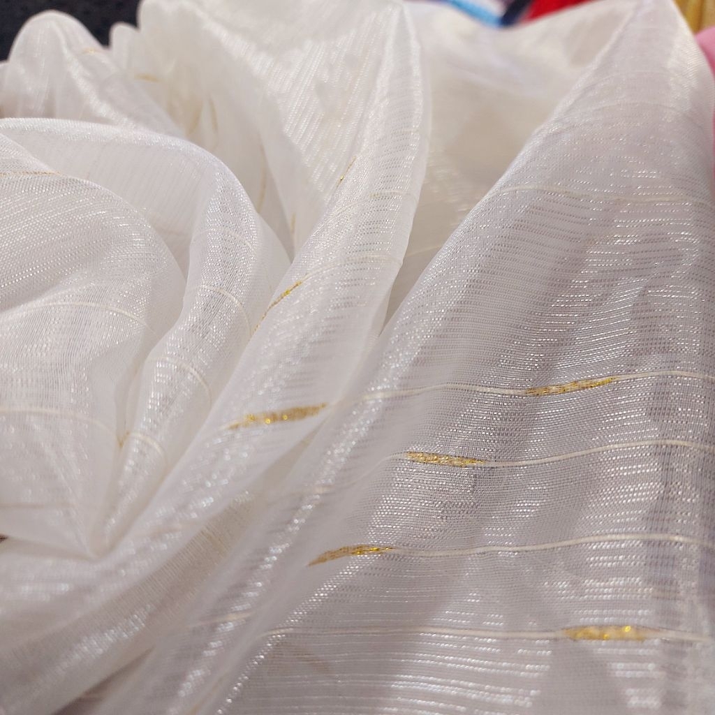 kain santung premium  - kain santung motif timbul  - kain santung antik -  LB 3meter ( BW )