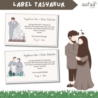 Stiker atau Kartu Ucapan Tasyakuran 4 dan 7 Bulan Kehamilan