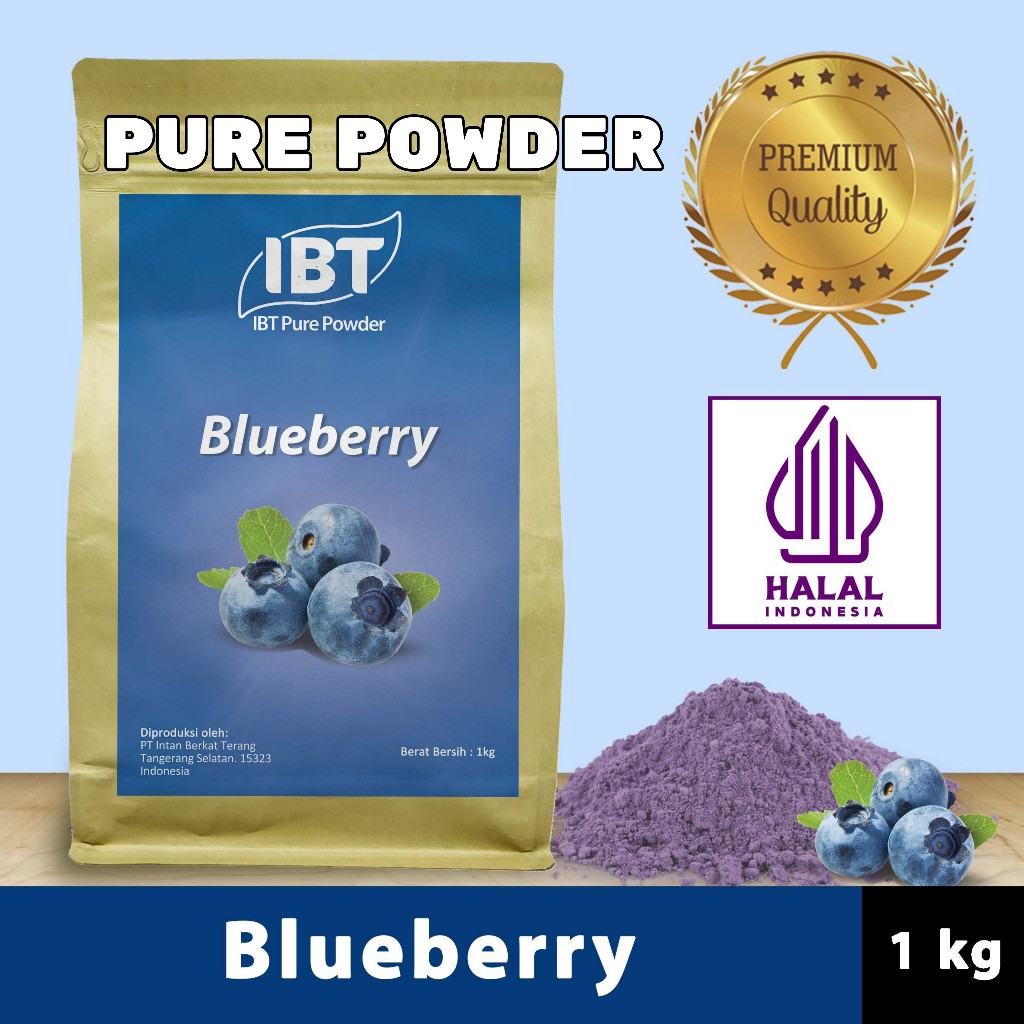 

Pure Blueberry Powder Essence Murni Bubuk Bluberi Import Makanan Kue