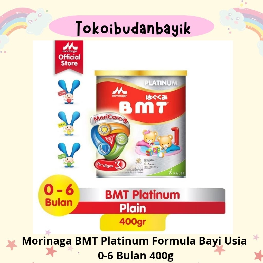 

Morinaga BMT Platinum Formula Bayi Usia 0-6 Bulan 400g
