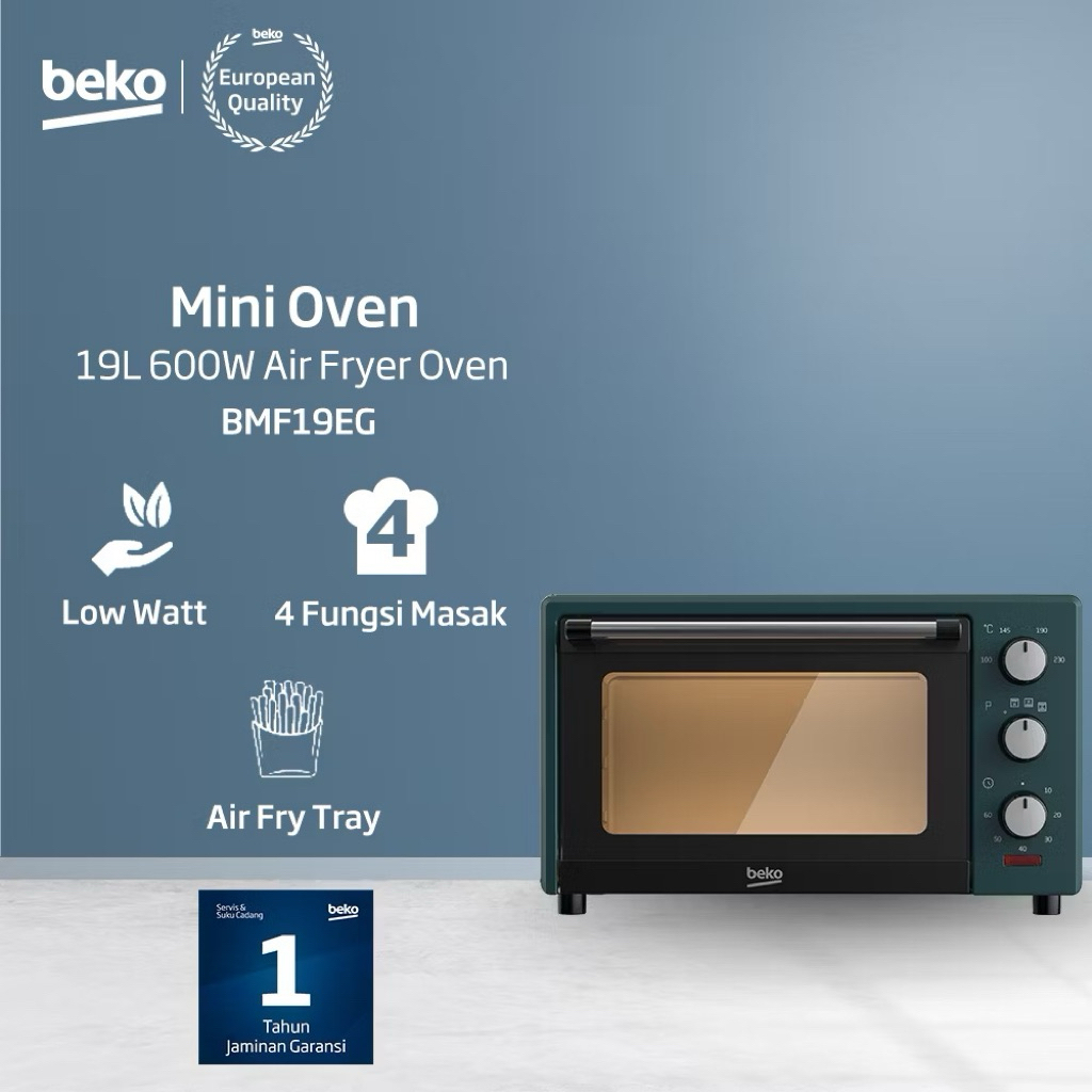 BEKO Mini Oven BMF19EG 19L Air Fryer Oven
