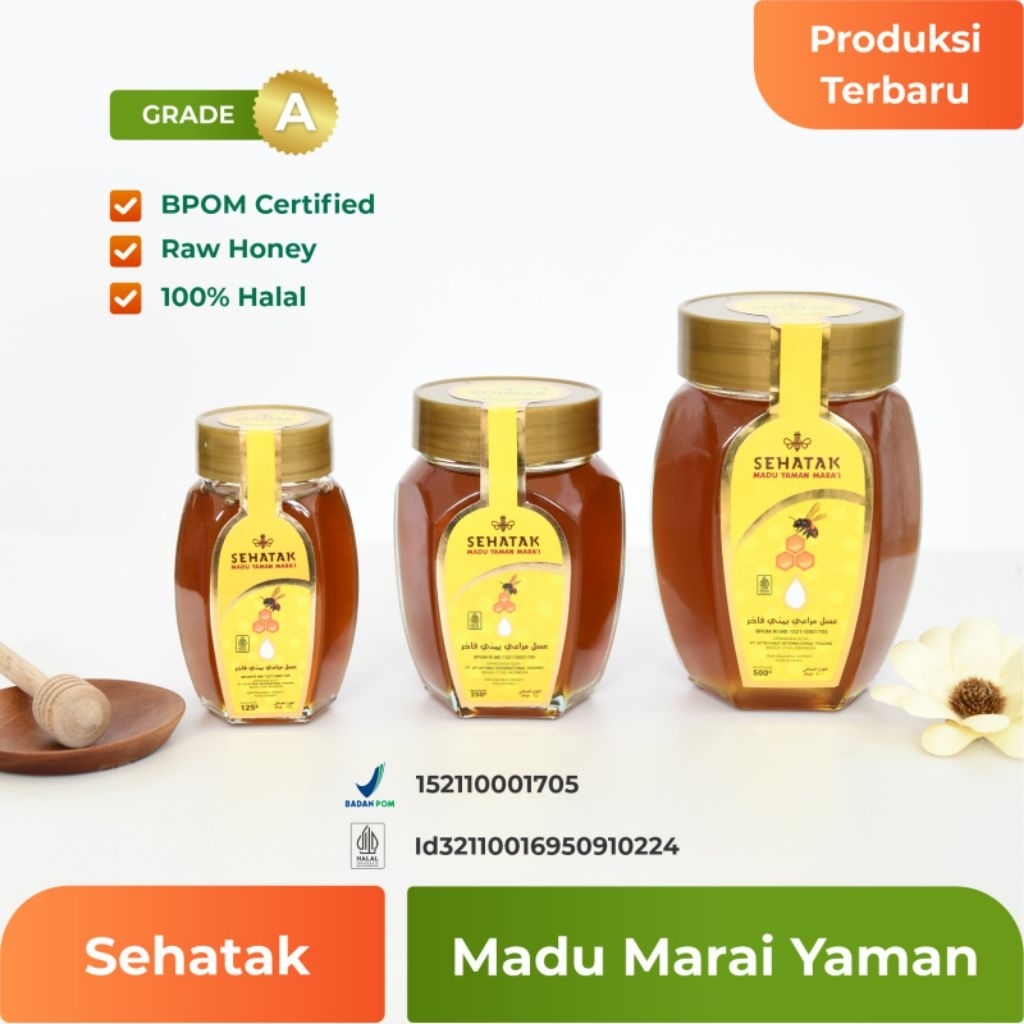 

Sehatak Madu Yaman Mara'i Madu Murni Asli 125gr