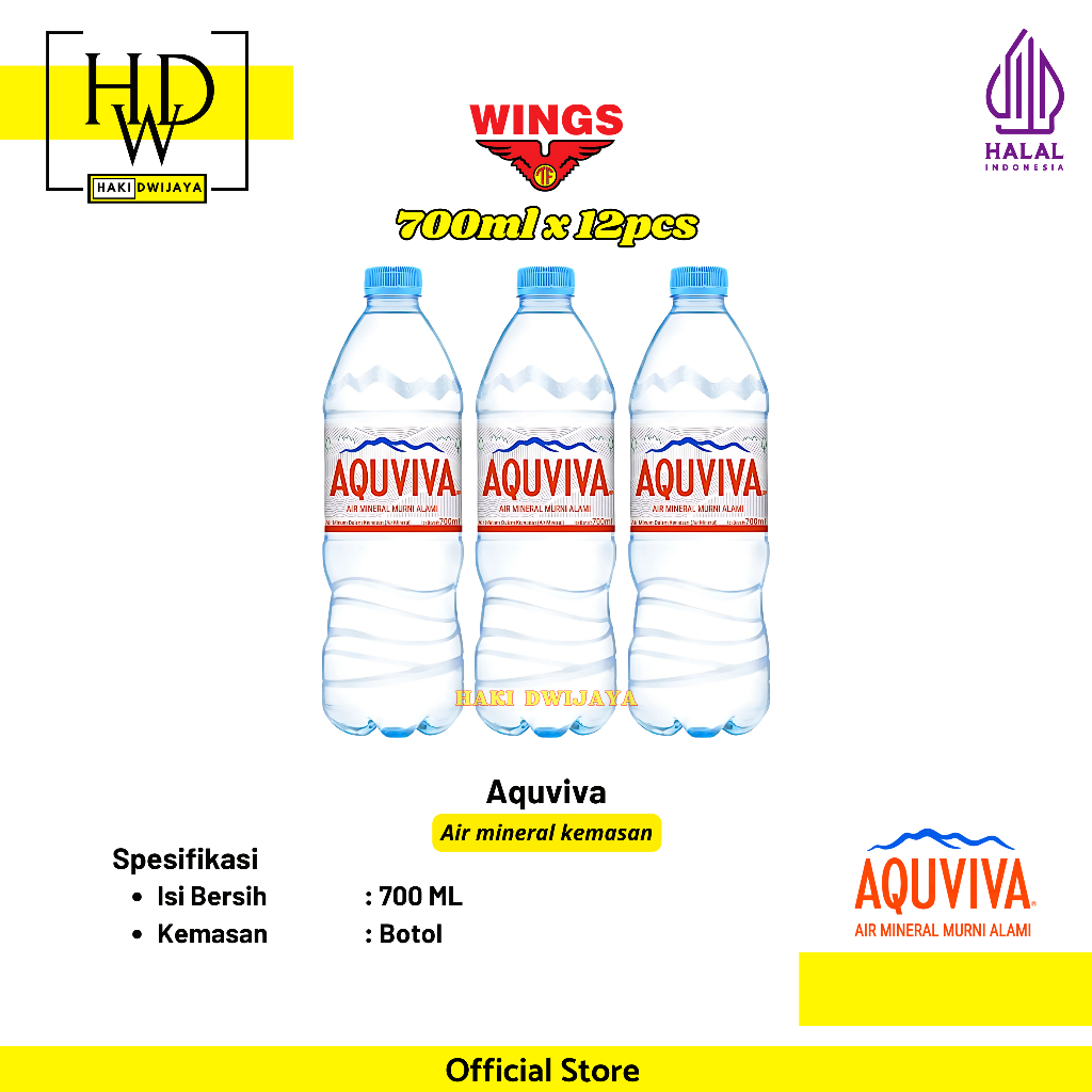 

Aquviva Air Kemasan 700ml x 12 Botol