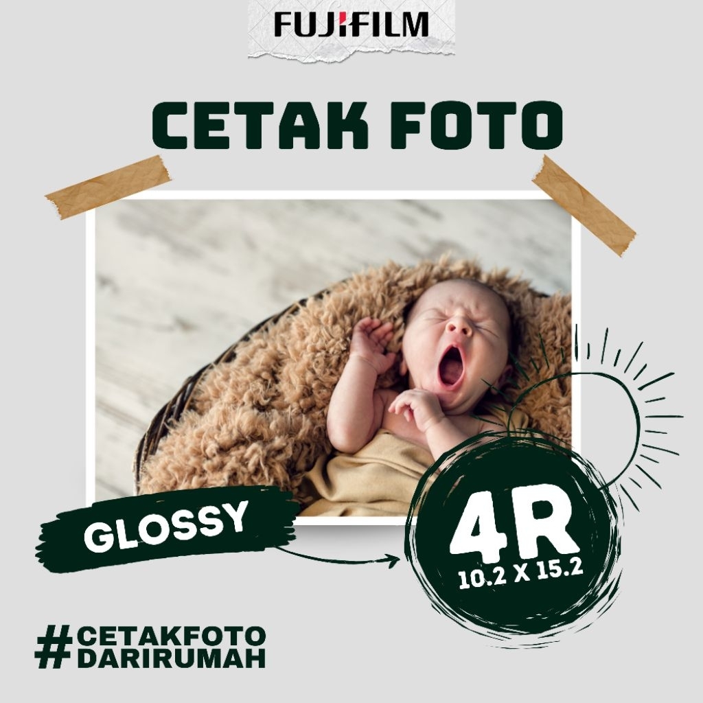 CETAK FOTO 4R GLOSSY FUJIFILM KUALITAS LAB
