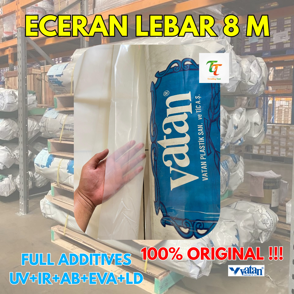Plastik UV Vatan Lebar 8 meter, Plastik UV Vatan ECERAN