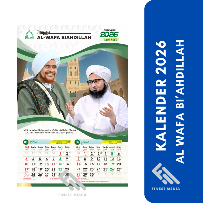 

GROSIR KALENDER AL WAFA BIAHDILLAH 2026 ORIGINAL - KALENDER DINDING HABAIB 2026