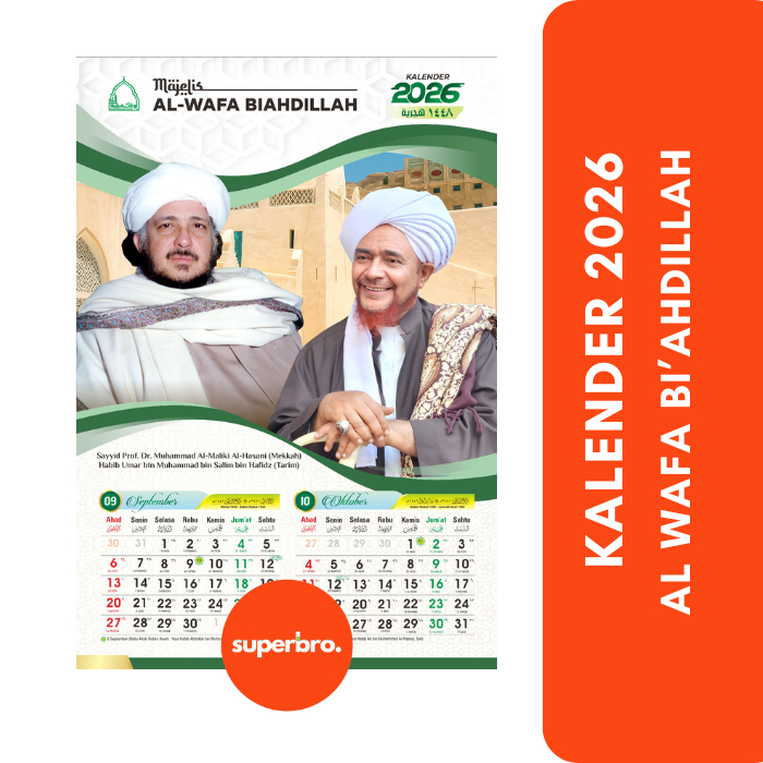 

KALENDER DINDING AL WAFA BI'AHDILLAH 2026 - KALENDER HABIB UMAR BIN HAFIDZ - KALENDER ALWAFA