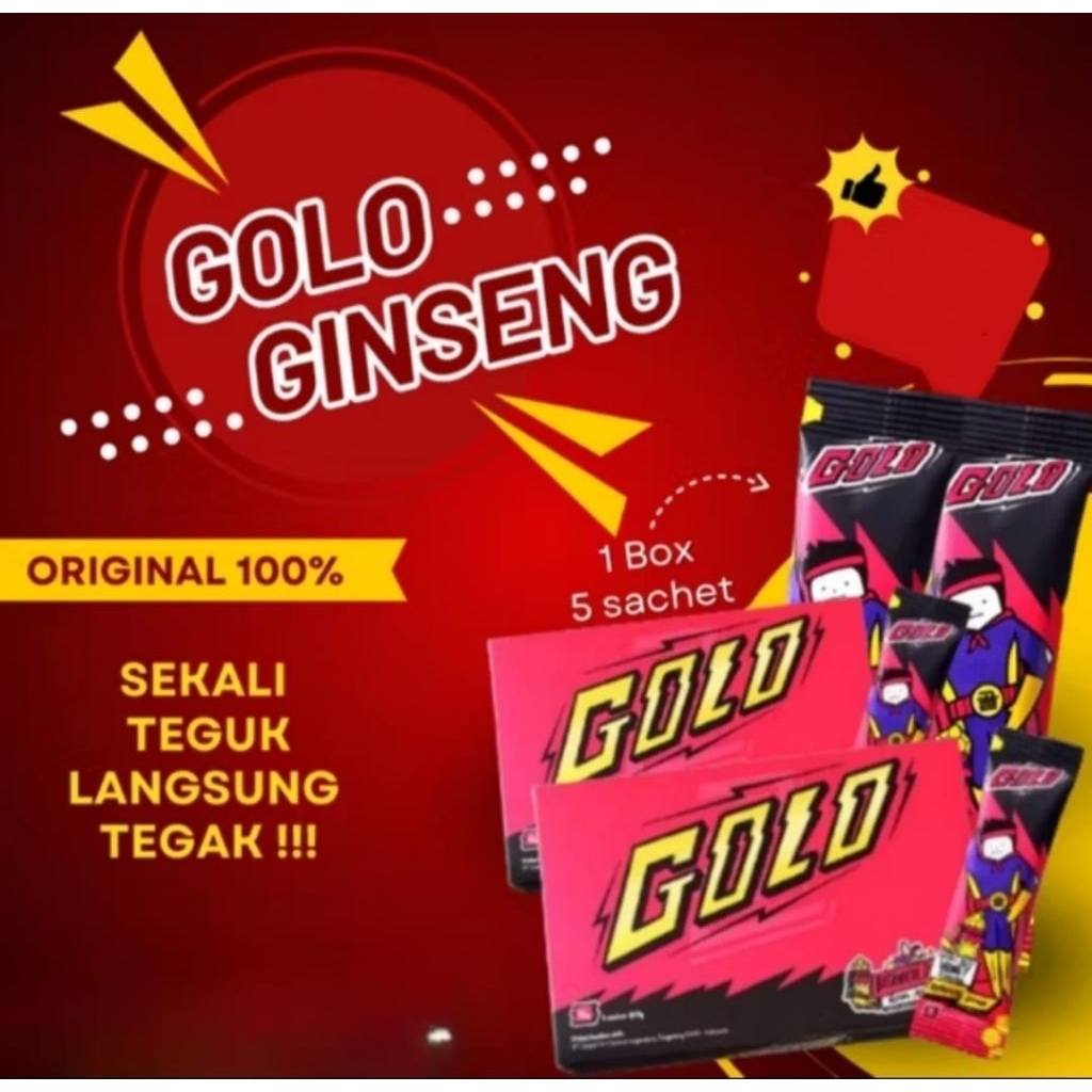 GOLO Asli Original Ginseng Official 1Box 5 Sachet Mister Golo Gingseng
