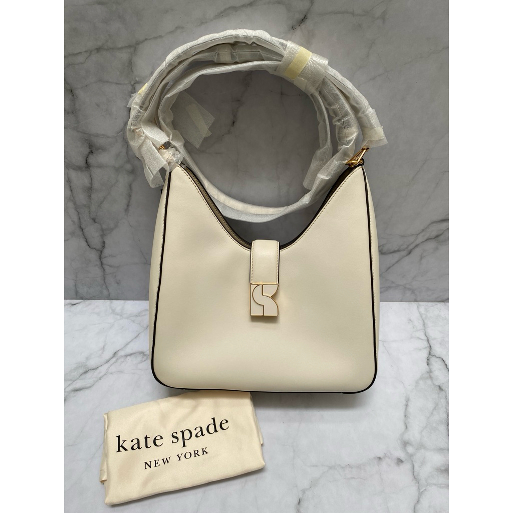 TAS KS DAKOTA HOBO SMOOTH LEATHER KG498 CROSSBODY BAG CREAM