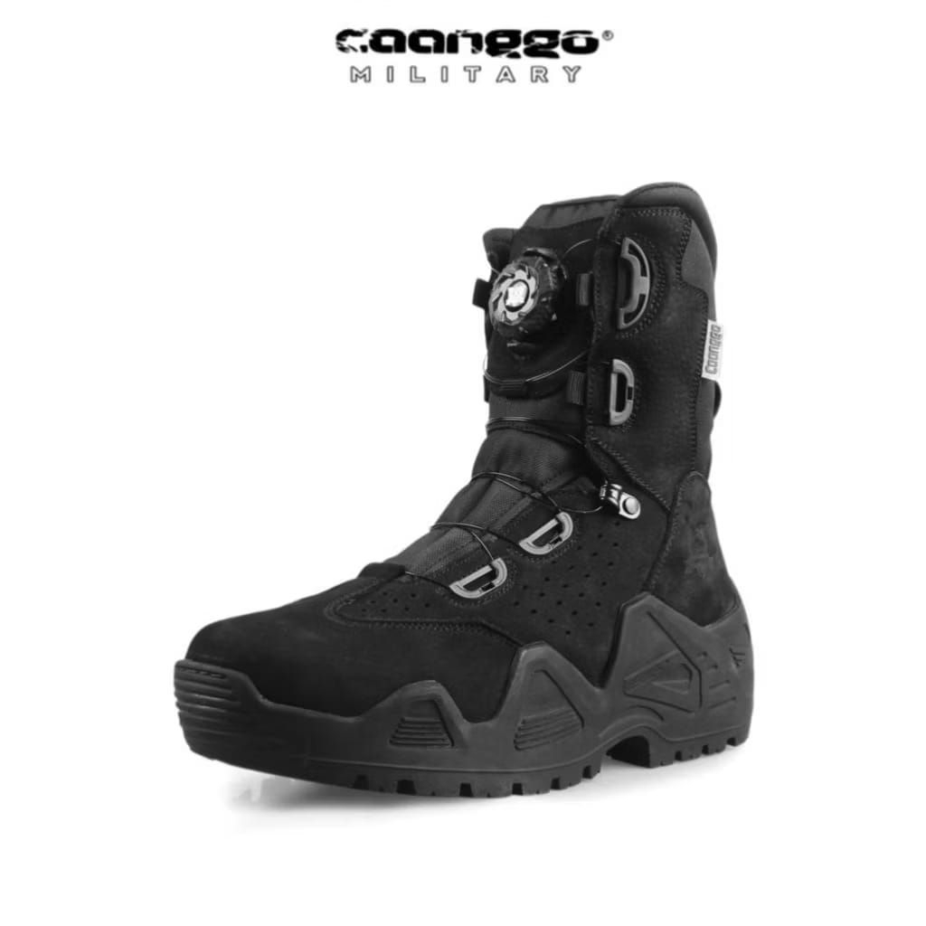 Sepatu PDL Tali Putar Full Kulit Caanggo Military Vigo Roso