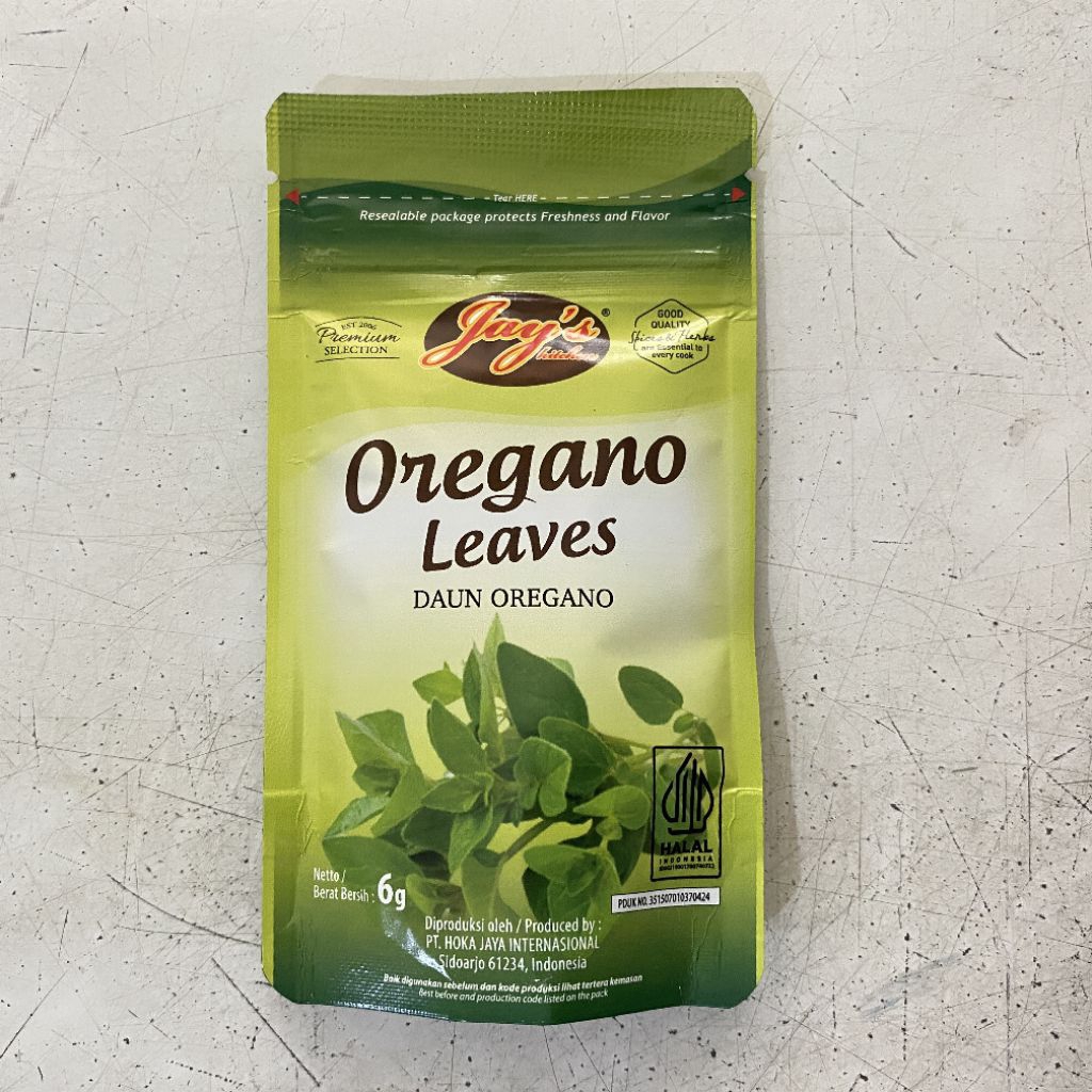 

Jay's oregano leaves sachet 6 gram | daun oregano